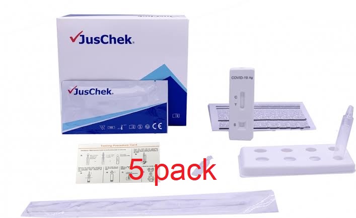 (Nasal Swab) JusChek COVID-19 Antigen Rapid Test 5 pack