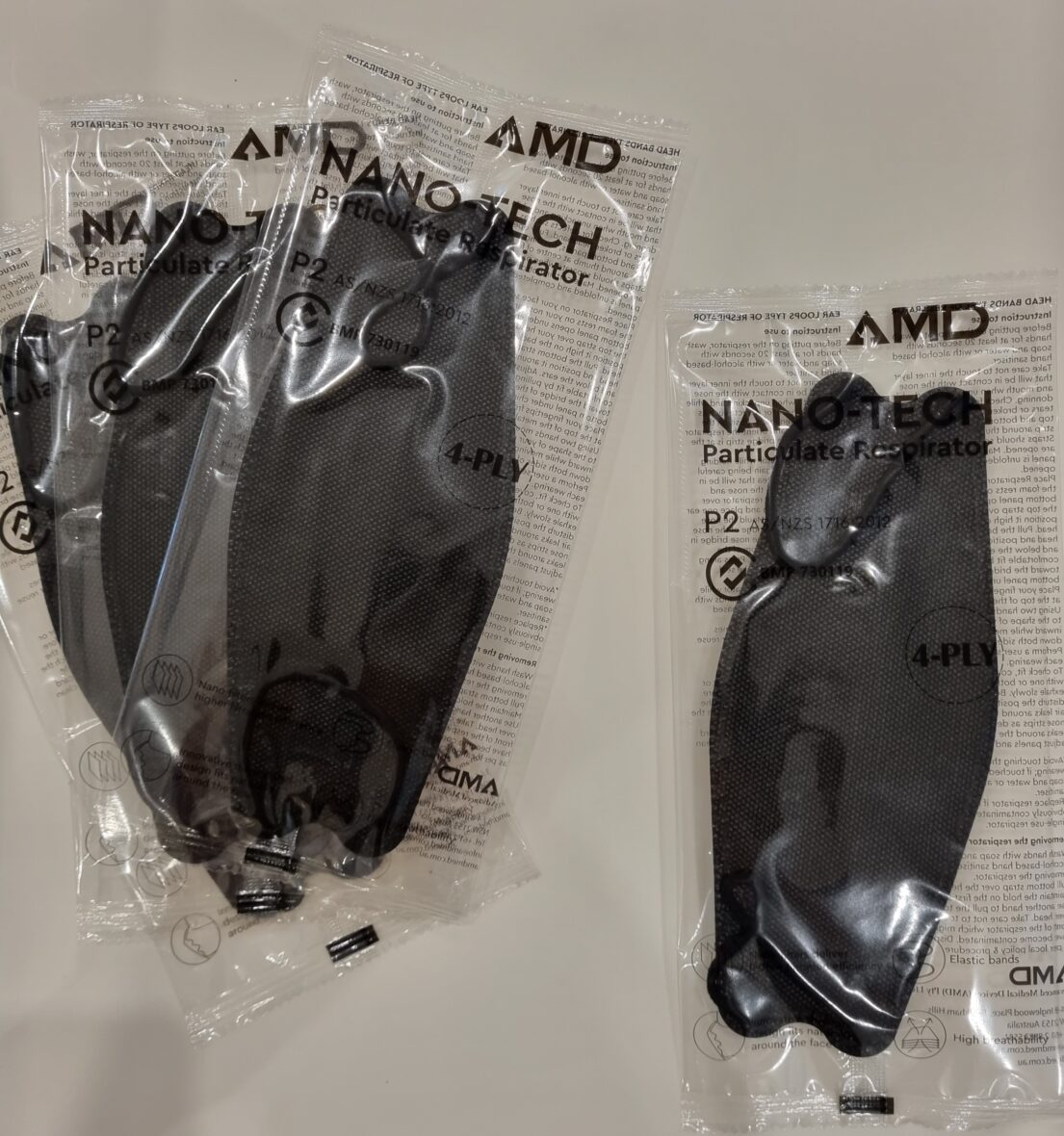 [$10 for 4 Masks] AMD Black Earloop Mask